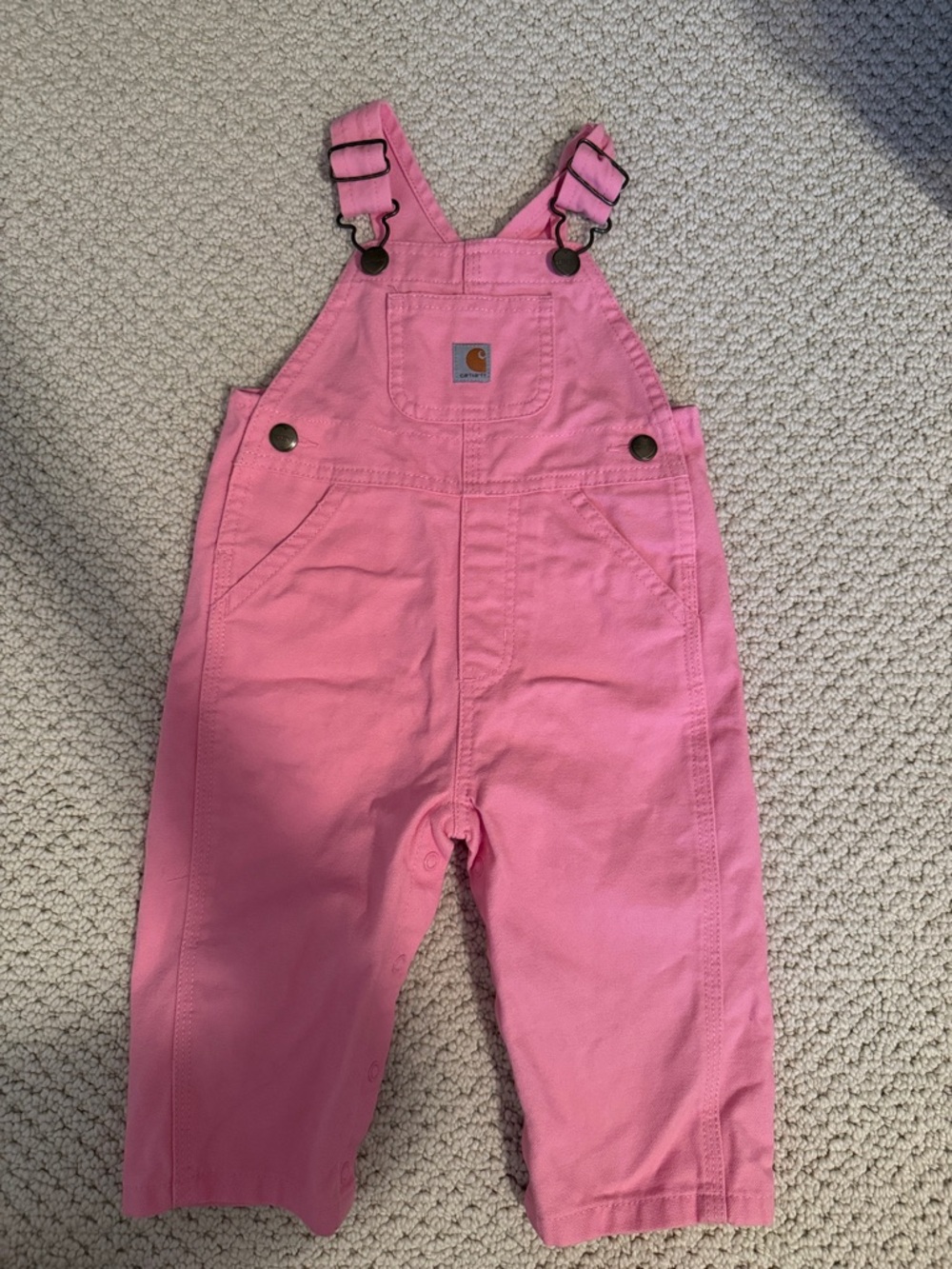Carhartt Girls Bright Pink Kids Overalls